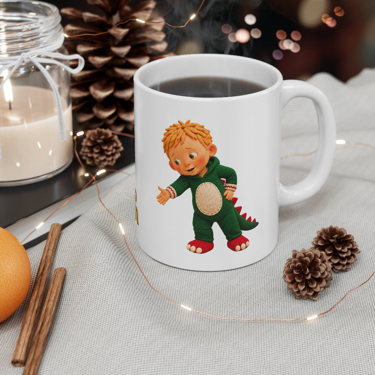'Hugo Bean - Merry Christmas' Ceramic Mug - 11oz