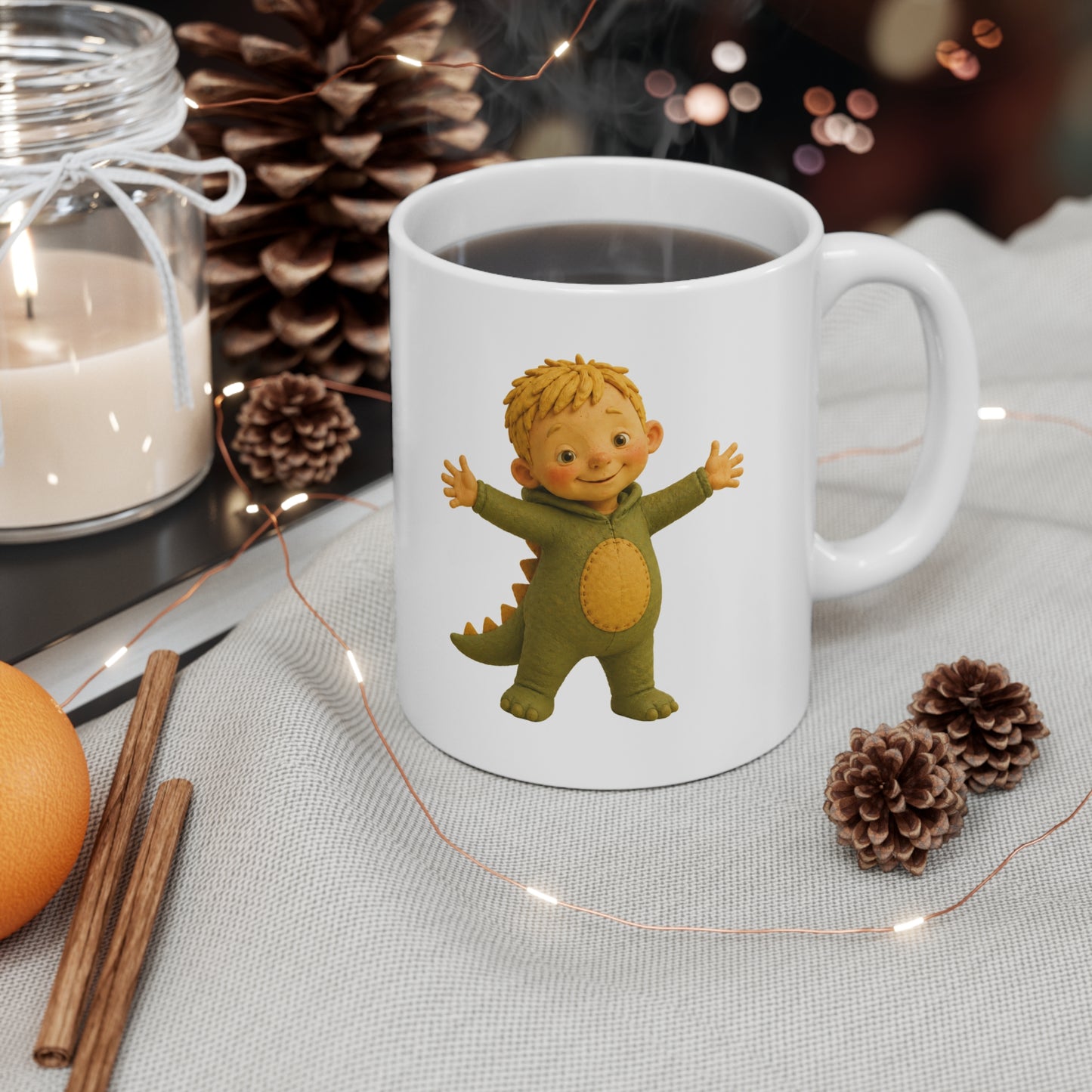'Hugo Bean' Ceramic Mug - 11oz