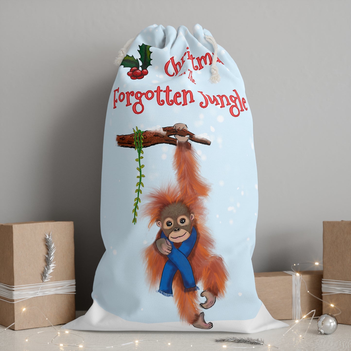 'Christmas in the Forgotten Jungle' Drawstring Santa Sack