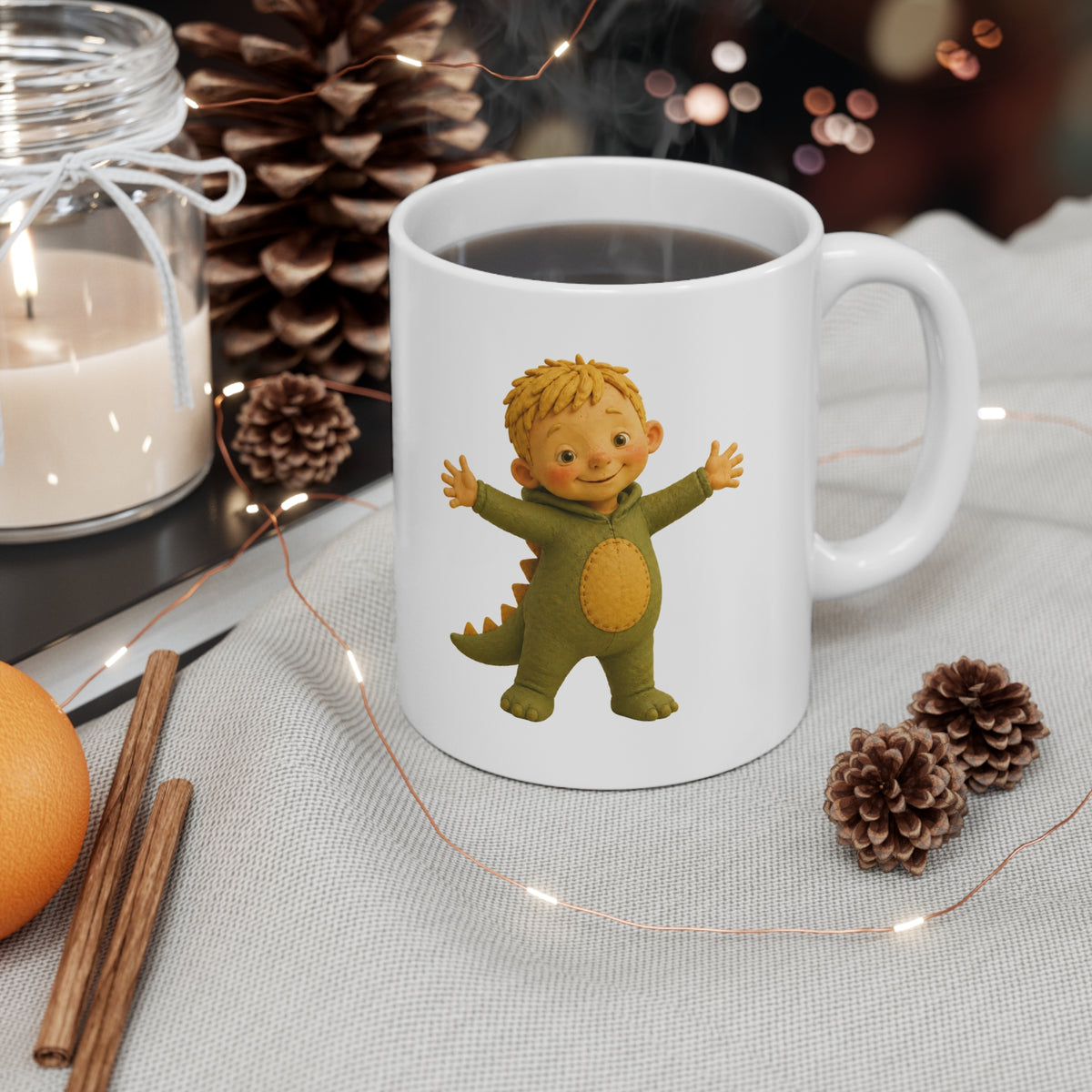 'Hugo Bean' Ceramic Mug - 11oz
