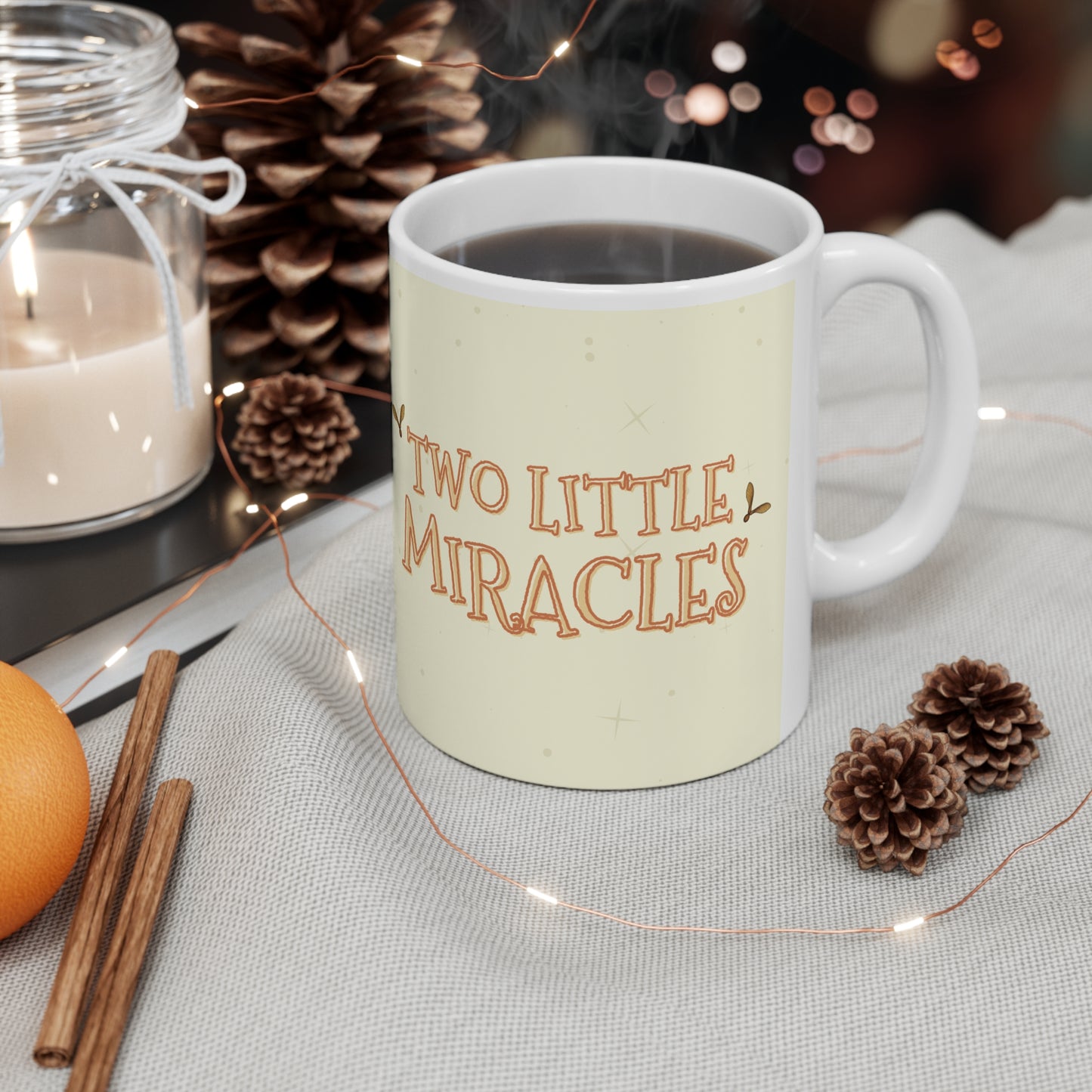 'Two Little Miracles' Ceramic Mug Featuring The Shrew Family - 11oz