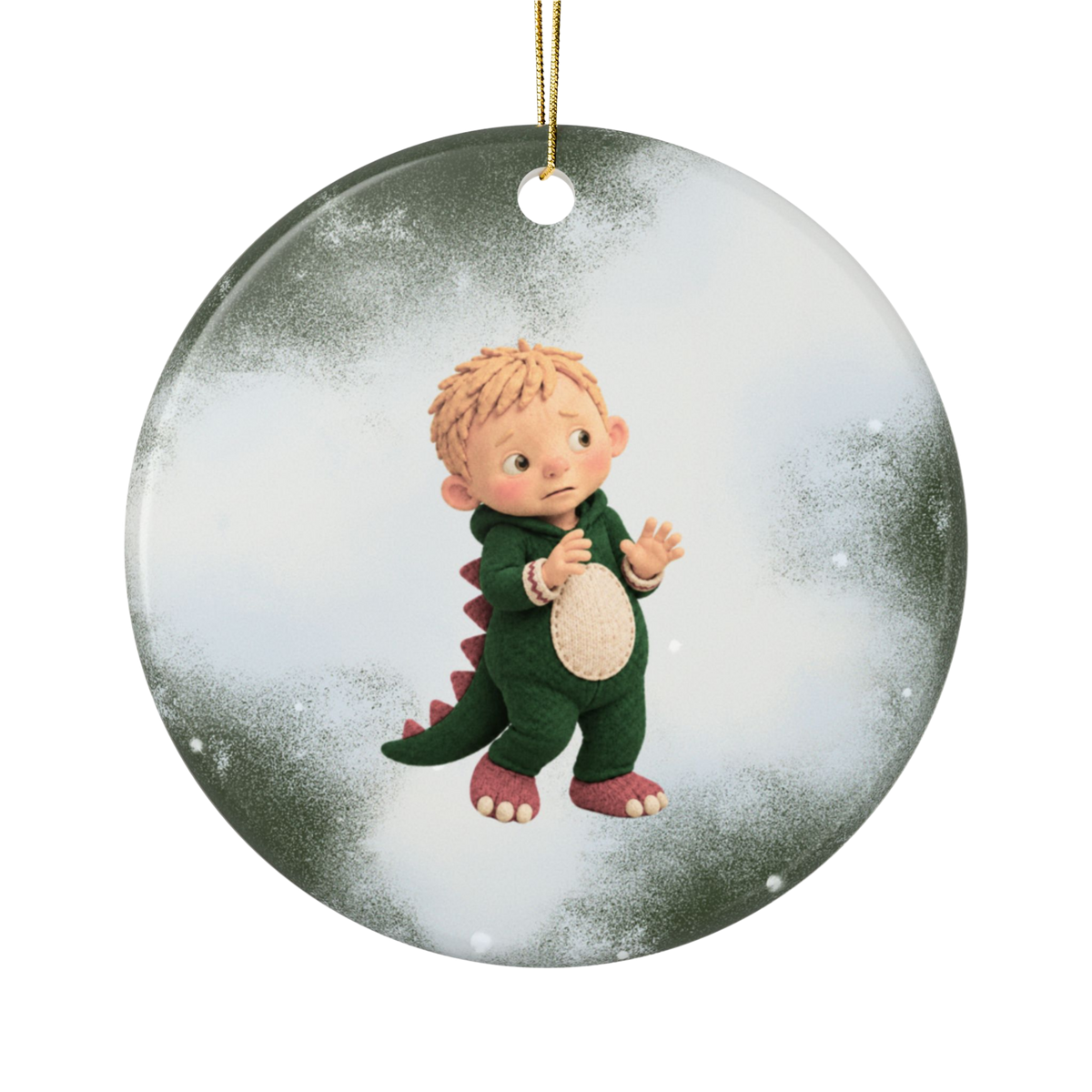 'Hugo Bean' Ceramic Ornament - Hugo