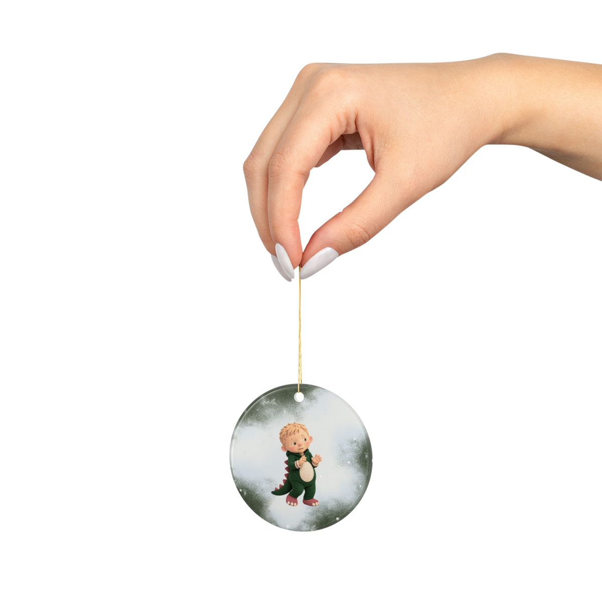 'Hugo Bean' Ceramic Ornament - Hugo
