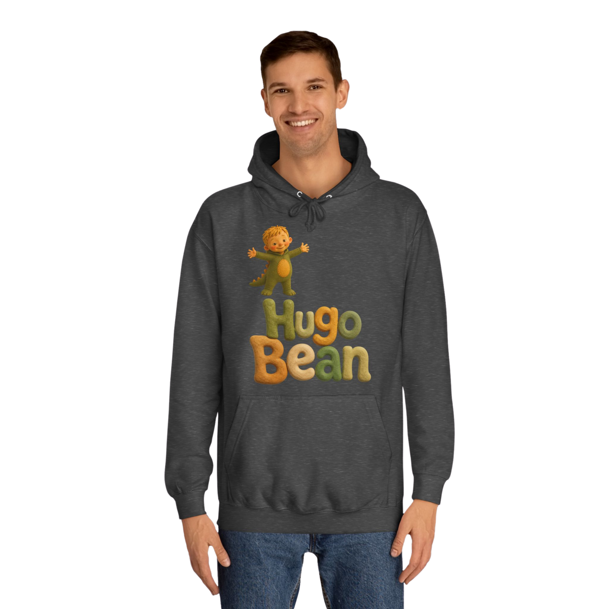 'Hugo Bean' - Cute Character Adult Unisex Hoodie
