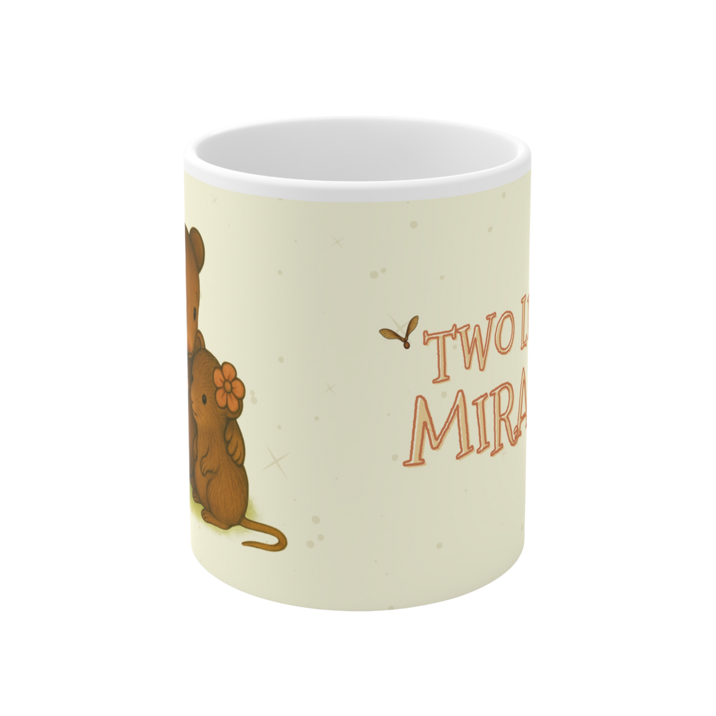 'Two Little Miracles' Ceramic Mug Featuring The Shrew Family - 11oz
