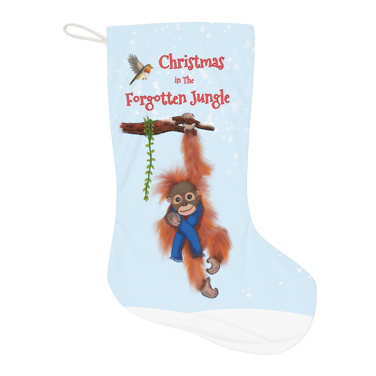 'Christmas in the Forgotten Jungle' Santa Stocking — Cute Orangutan Christmas Stocking