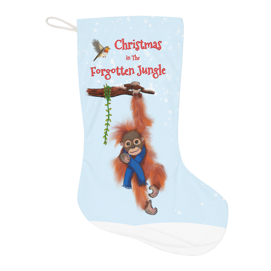 'Christmas in the Forgotten Jungle' Santa Stocking — Cute Orangutan Christmas Stocking