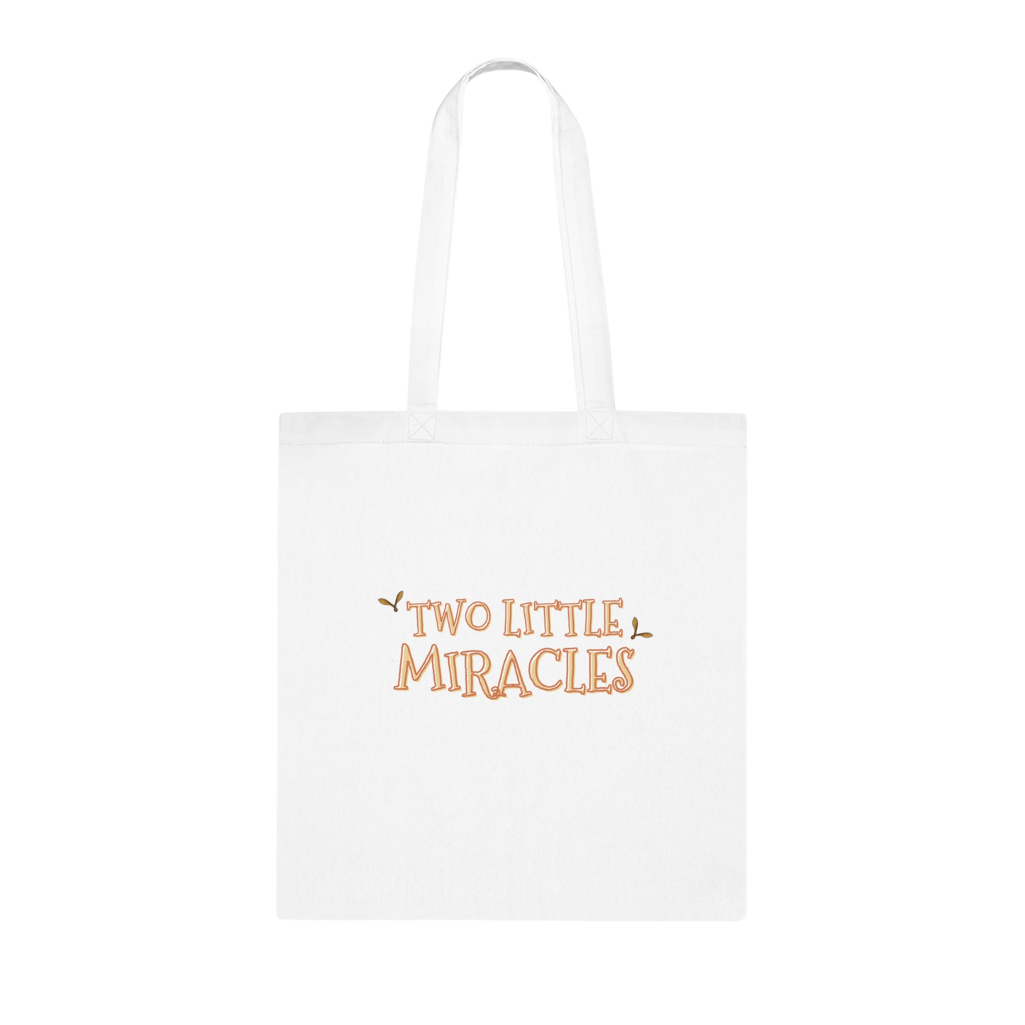 'Two Little Miracles' Cotton Tote — Reusable Bag
