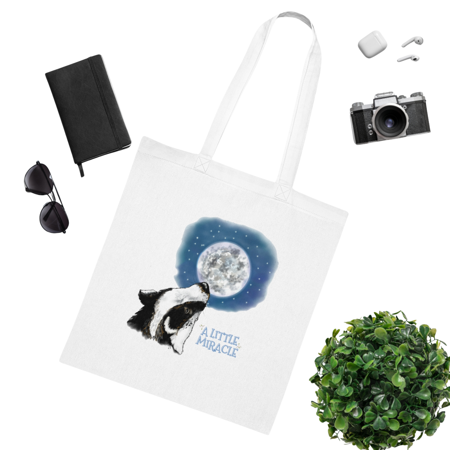 'A Little Miracle' Cotton Tote — Reusable Bag