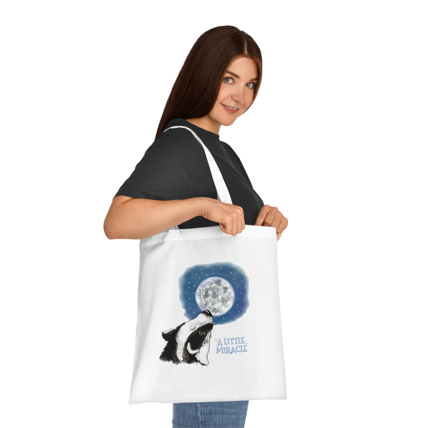 'A Little Miracle' Cotton Tote — Reusable Bag