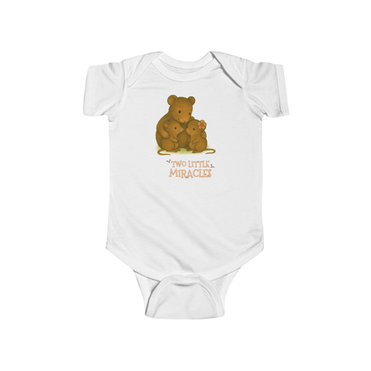 Baby Bodysuit/Baby Vest — 'Two Little Miracles' Shrew Family