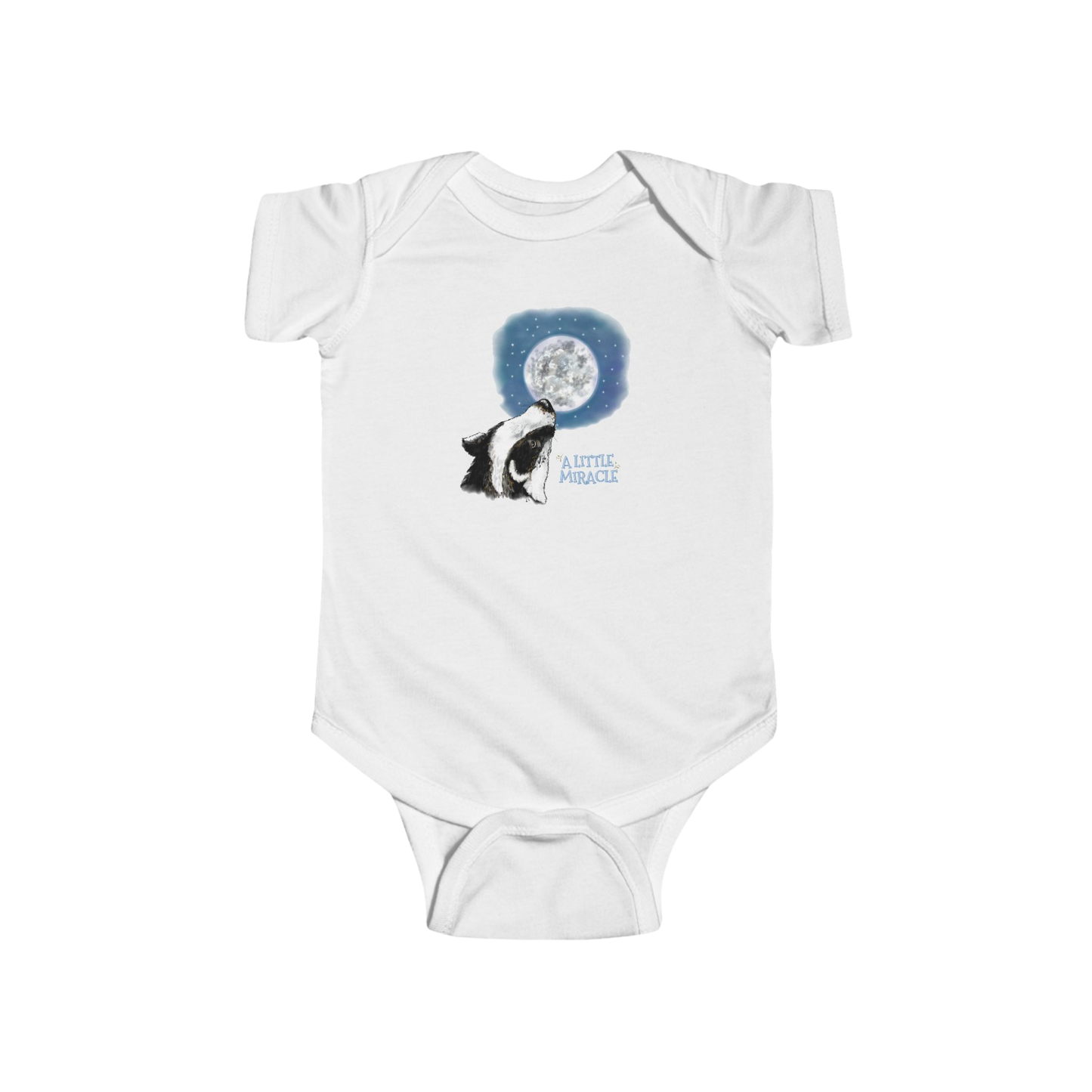 Baby Bodysuit/Baby Vest — 'A Little Miracle' Barnaby Badger & Moon