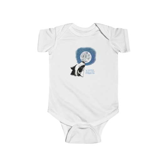 Baby Bodysuit/Baby Vest — 'A Little Miracle' Barnaby Badger & Moon