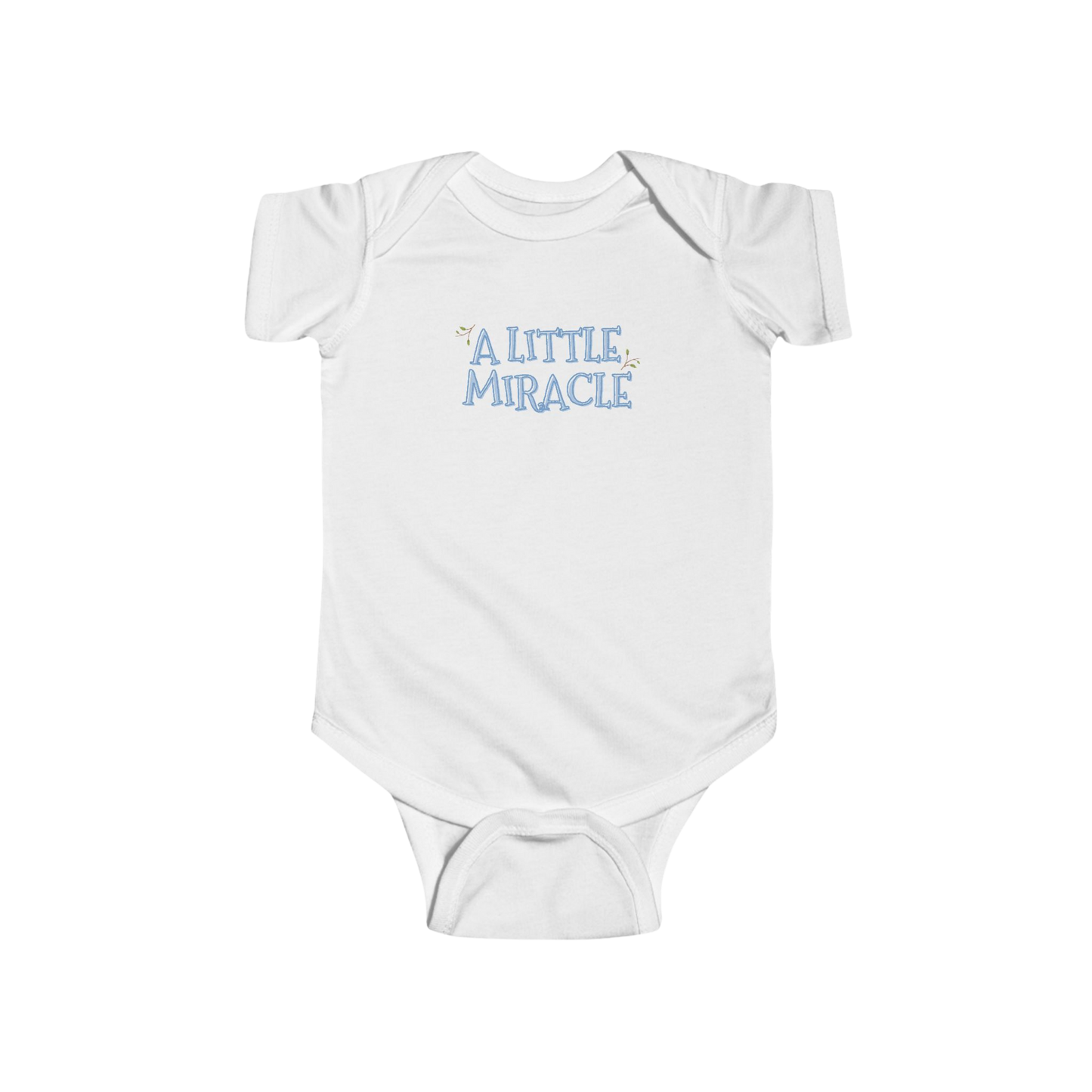 'A Little Miracle' Infant Bodysuit/Baby Vest — Baby Announcement / Newborn Gift Shirt