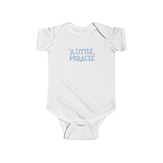 'A Little Miracle' Infant Bodysuit/Baby Vest — Baby Announcement / Newborn Gift Shirt